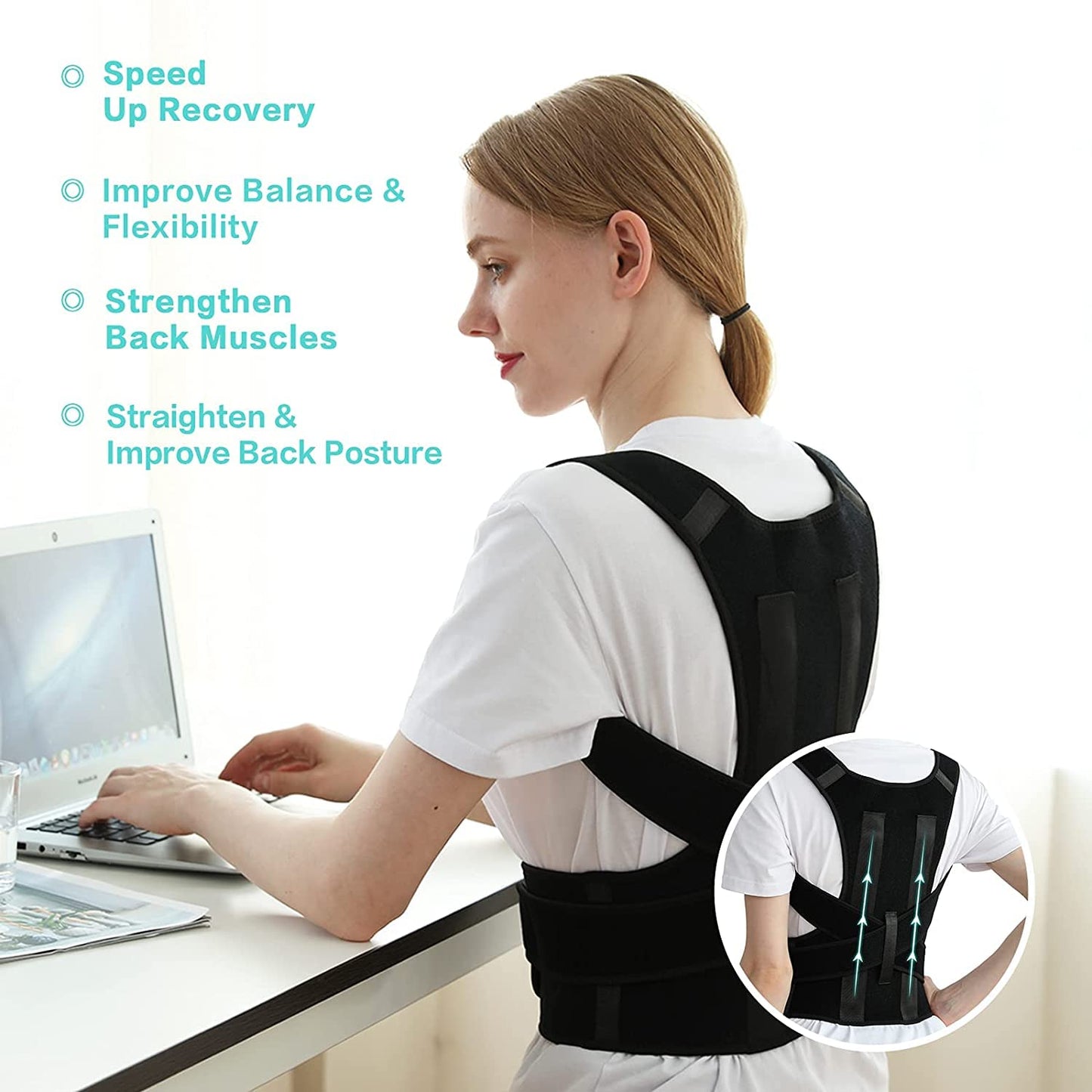 Posture Corrector Belt for Men & Women™ | Lightweight Daily Use Back Shoulder Support Brace