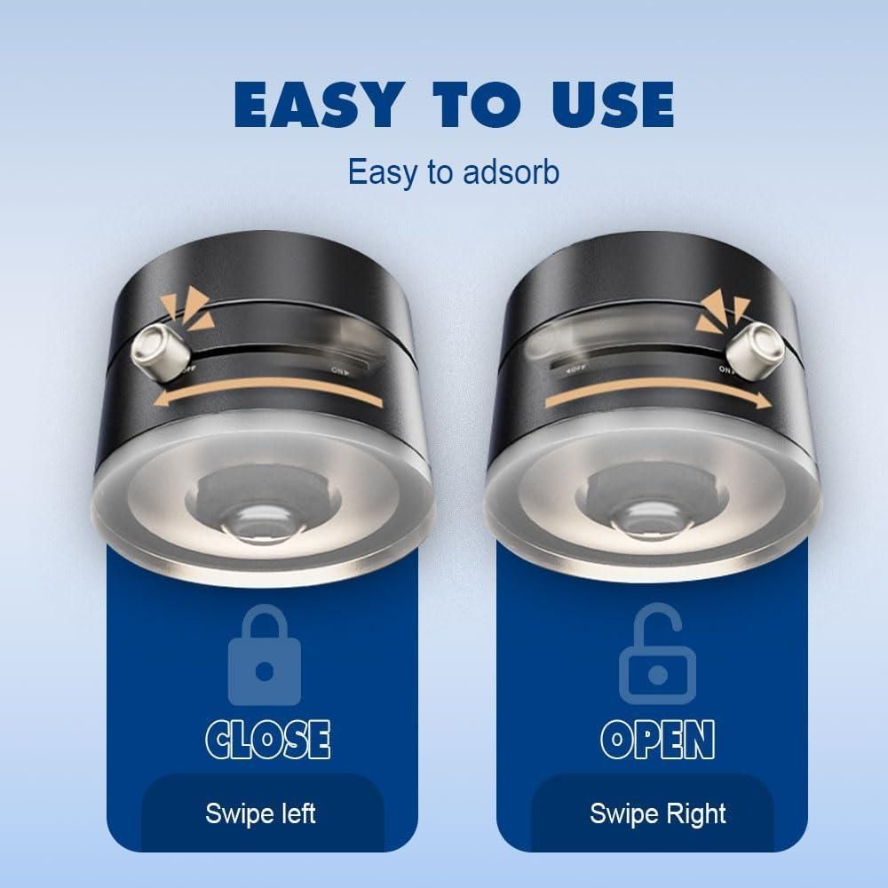 Vacuum Magnetic Phone Holder™ with One-Touch Switch, 360° Adjustable Mount, Black