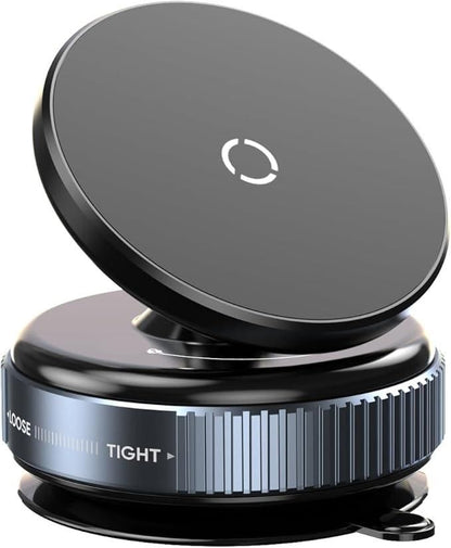 Vacuum Magnetic Phone Holder™ with One-Touch Switch, 360° Adjustable Mount, Black