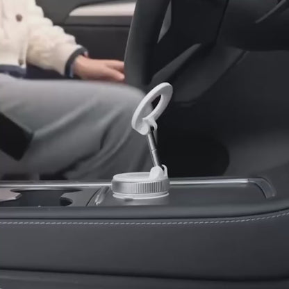 Vacuum Magnetic Phone Holder™ with One-Touch Switch, 360° Adjustable Mount, Black